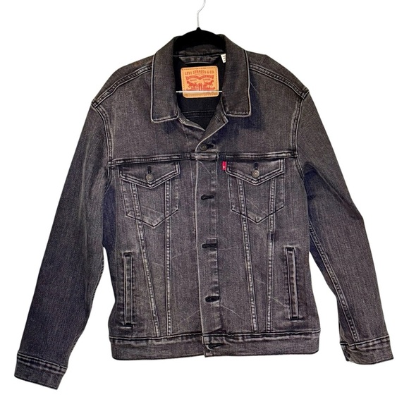 Levi's Men's Charcoal Denim Jacket - Picture 1 of 10